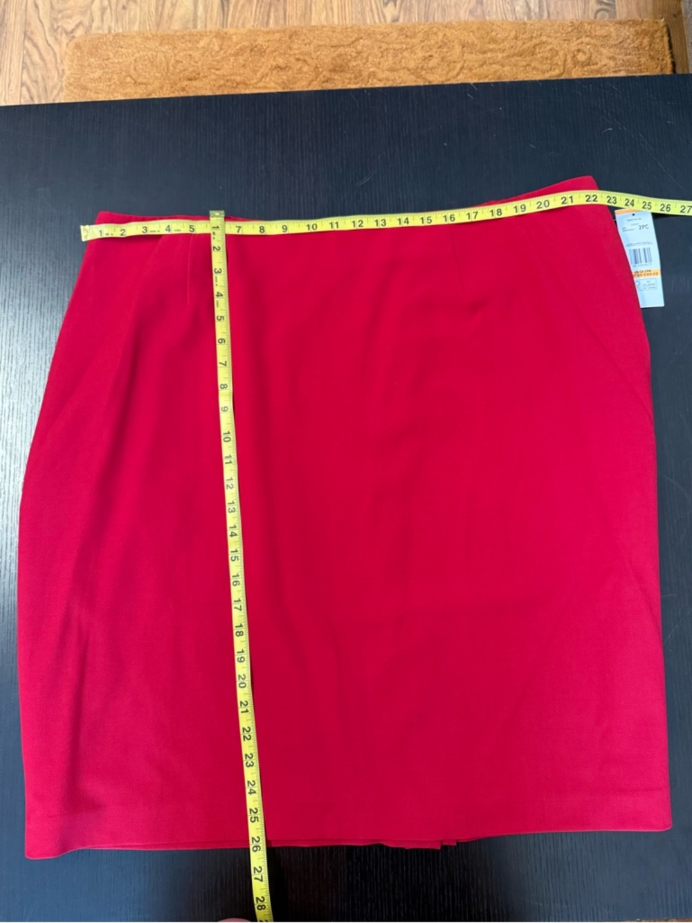 ❣️🆕Le Suit Cherry Red Cascade Ruffle Skirt Suit Set Plus Size $265 MSRP❣️ - Picture 12 of 12